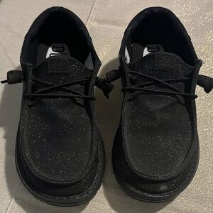 Hey Dude Women’s Black Sparkle Loafers